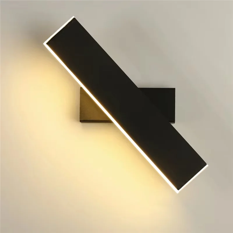 【Off-Shelf】Nordic Simple LED Wall Lamp Rotatable Bed Bedroom Wall Lamp Living Room Study Corridor