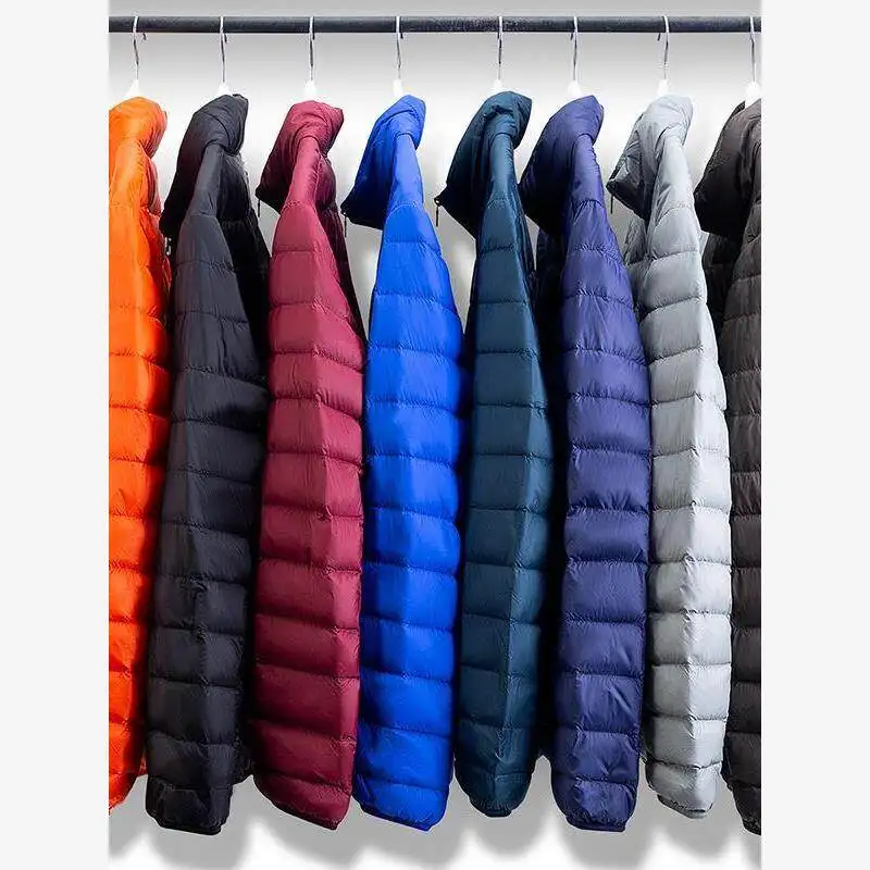 

Ultra-Thin down Cotton Jaet ort Sle Men's 2024 Autumn Winter New Korean Version Trendy Stand Collar Youth Outerwear