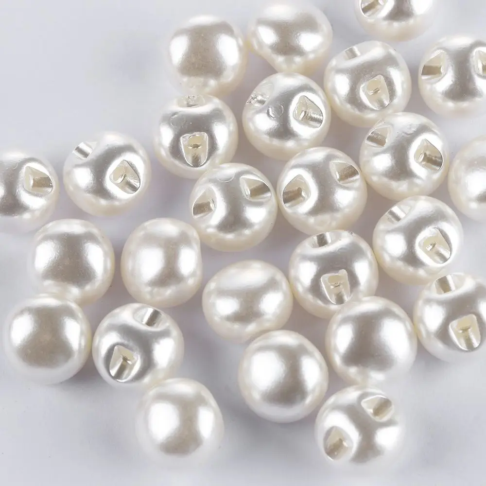 50PCS Tool 10mm Round Pearl Buttons mushroom buttons for Clothing Dress Accessories Scrapbooking Garment Decorative DIY Crafts