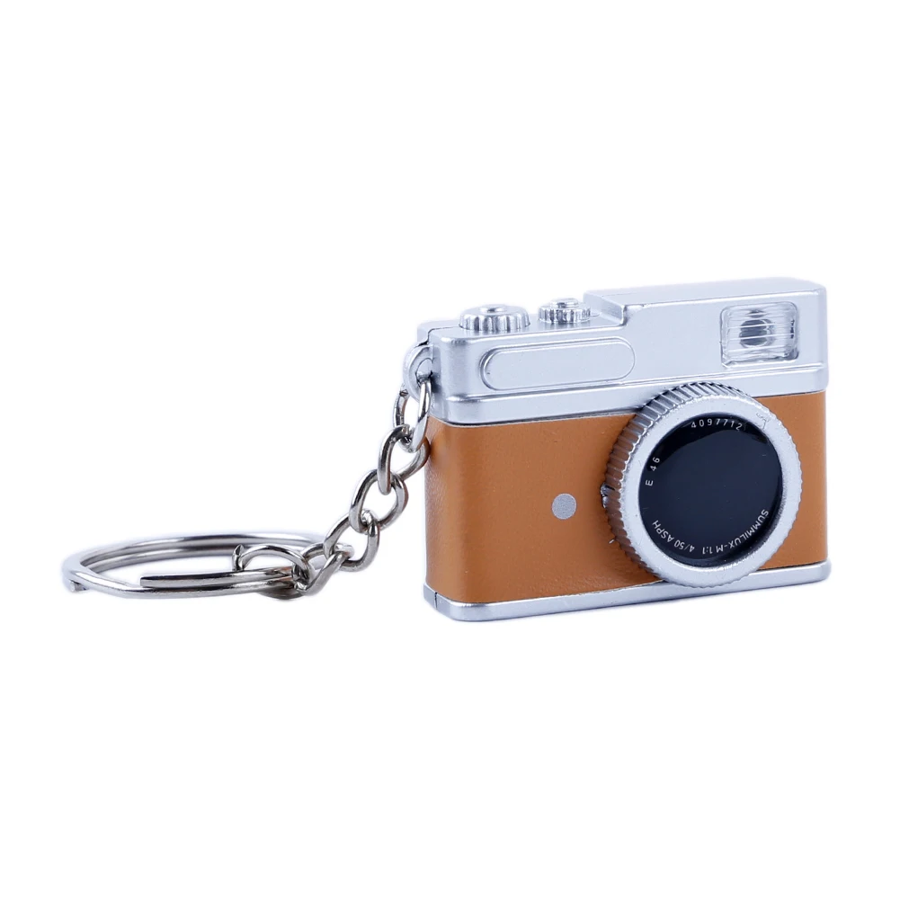 Mini Glow Camera Model Ornaments Room Decoration Crafts Camera with Sound and Light Simulation Bag Charm Pendant Children's Gift