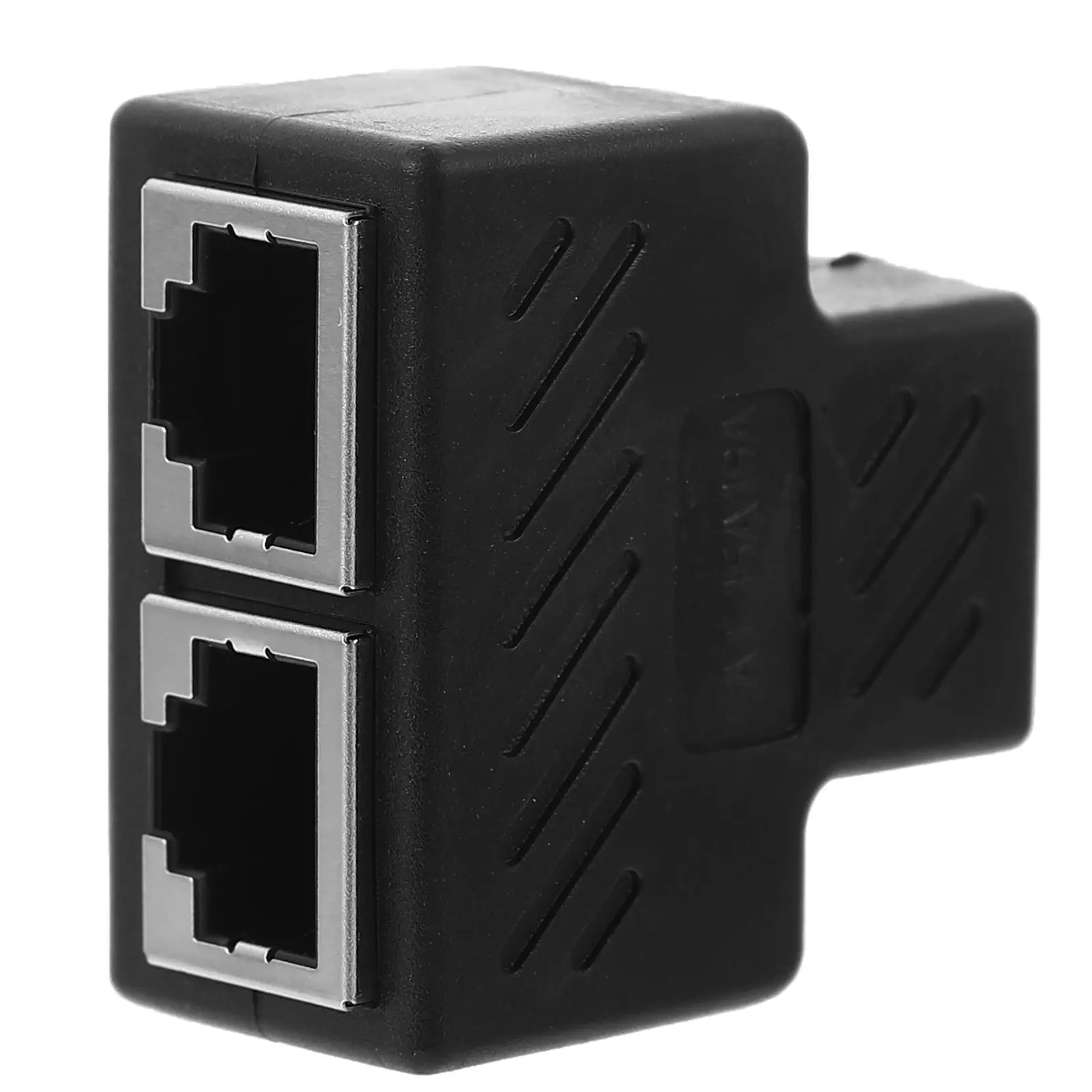 

Ethernet Splitter 1 to 2 Black Connector Extender Network Cable Internet Module Plug High Speed Home Office