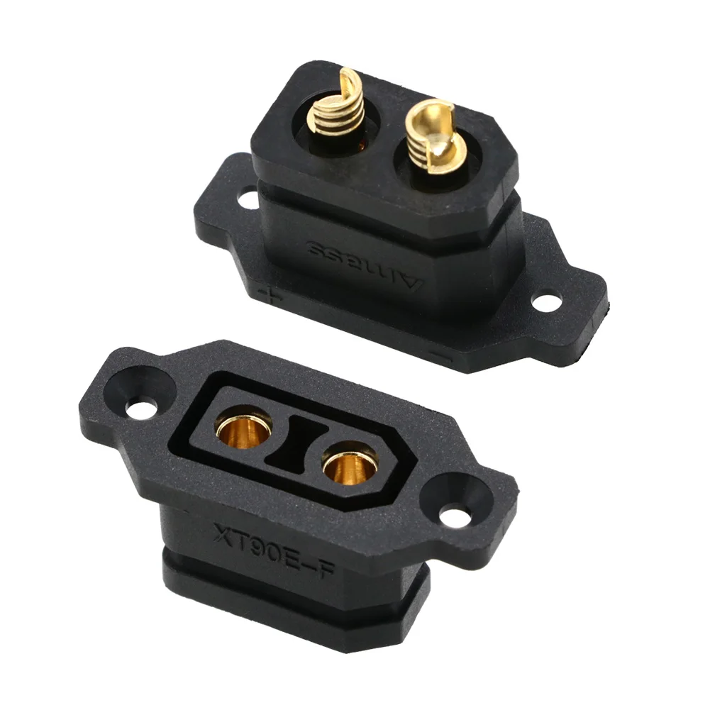 Amass conector de bateria banhado a ouro, plugue fêmea, XT90E-F, XT90E, amarelo, preto, 2 pcs, 5pcs