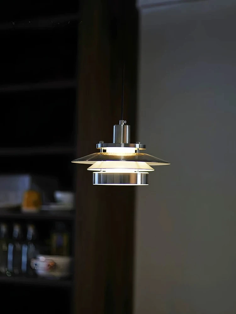 Modern LED Metal UFO Pendant Light Industrial Silver Multi-layer Hanging Lamp For Dining Room Kitchen Loft Decor LED Fixtures
