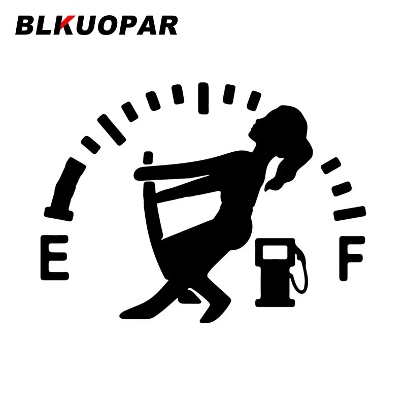 BLKUOPAR Pull Fuel Tank Pointer To Full Hellaflush Car Sticker Original Sunscreen Decal Die Cut Bumper Caravan Car Accessories