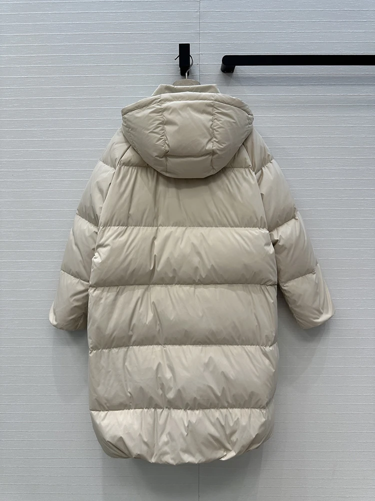 SVORYXIU خريف شتاء 2025 نمط جديد الترفيه نمط مقنع نمط طويل أسفل سترة امرأة موضة بورجوندي الدافئة أسفل سترة