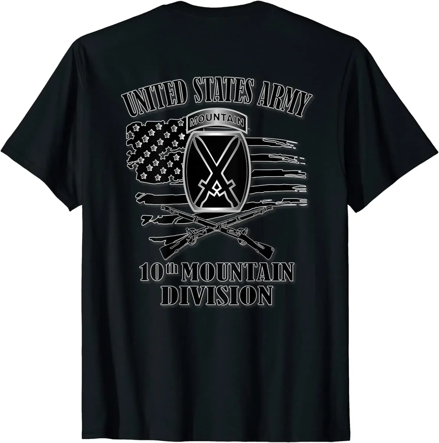 

US Army 10th Mountain Division T-Shirt 100% Cotton O-Neck Short Sleeve Summer Casual Mens T-shirt Streetwear