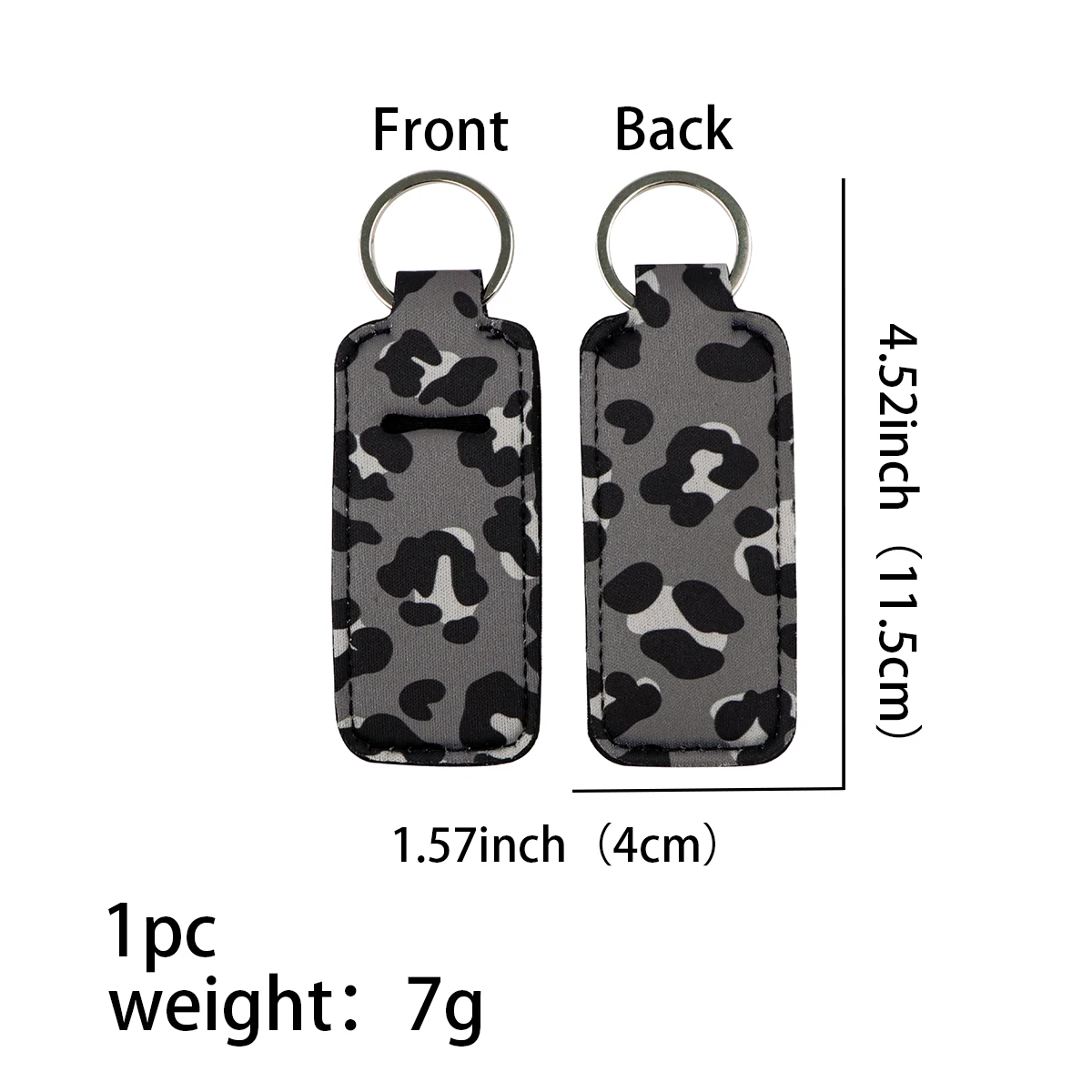 Leopard Print New Fashion Lipstick Holder Keychains Chapstick Holder Lip Balm Lipsticks Keyrings Bag Jewelry