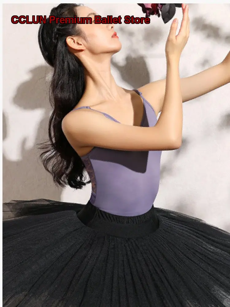 Adult Women's Gymnastics Dance Practice One-Piece Lace Camisole Art Exam Basic Training Professional