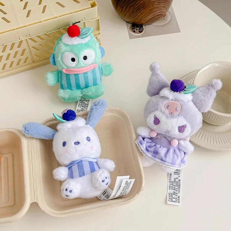 Sanrio Hello Kitty Cinnamoroll Kuromi Pochacco Melody Plush Toy Kawaii Doll keyring Home Room Decor Birthday Gift