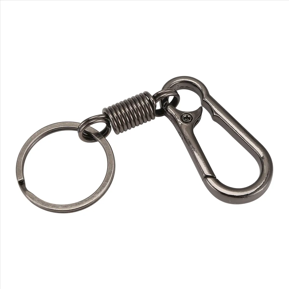 M87K حلقة تسلق قوية مفتاح سلسلة حلقة رئيسية مصقولة مفتاح سلسلة الربيع مفتاح سلسلة الأعمال الخصر مفتاح سلسلة، أسود #5