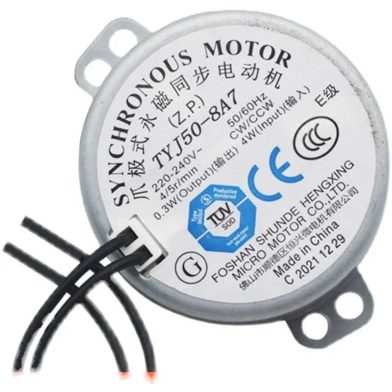 AC220V-240V TYJ50-8A7 4W 4-5RPM Klauenstange Permanentmagnet-Synchronmotor 50/60Hz Verwendung für Schüttelkopfventilator Bodenventilator Wandventilator