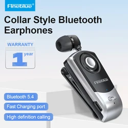 Fineblue F960 Wireless earphone Bluetooth Retractable Headset Call Remind Vibration Sport Headphone in Lotus for cycling driving