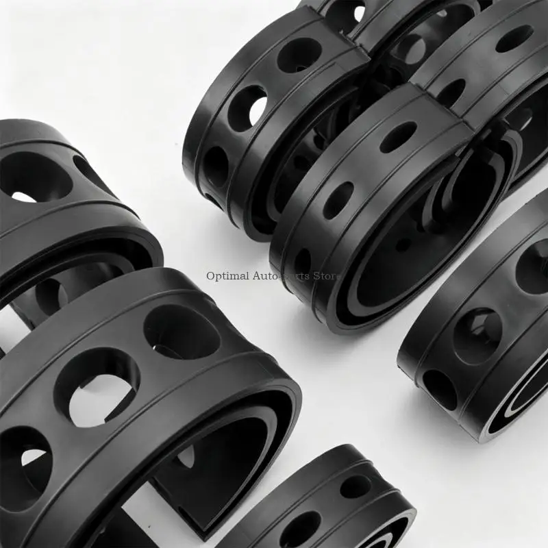  Suspension Spring Buffer Pair for Measurement-Guided Selection, Black Split-Profile Polyurethane Rubber Construction