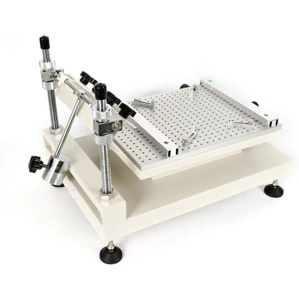 3040 Solder Paste Printer, Manual SMT PCB Stencil Printer,Adjustable Height, High Precision 11.8x15.7in Screen Printing Machine