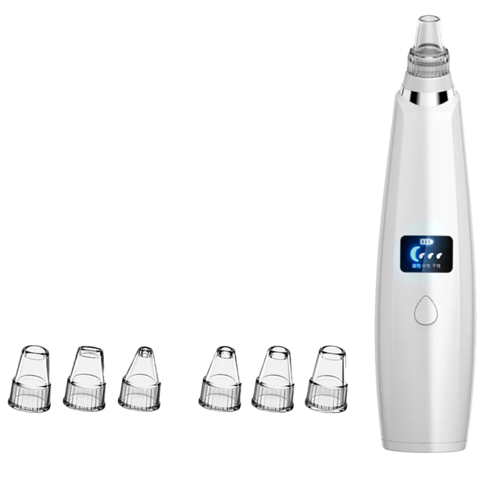 1pc elettrico 3 ingranaggi regolabili 6 teste di aspirazione detergente profondo per pori per punti neri pelle morta olio bellezza del viso