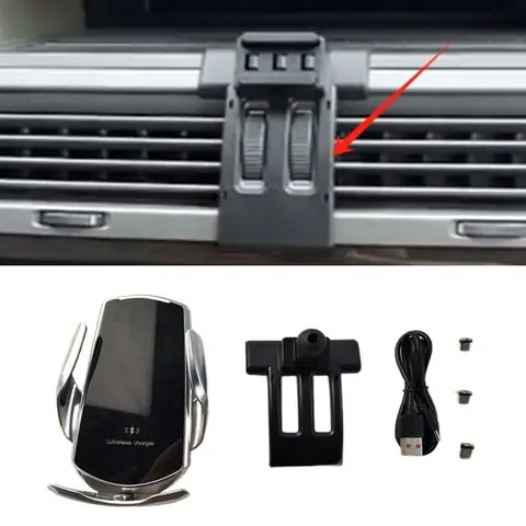 BMW用ワイヤレスフォンホルダー,急速充電,自動クランプ付き,15W,e65,730, 740, 750, 760, 2004-2008