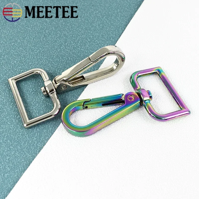 5/10Pcs Meetee 16-50mm Metal Buckles Lobster Clasp for Bag Strap Swivel Clasps Trigger Clips Dog Collar Hook DIY Leather Craft