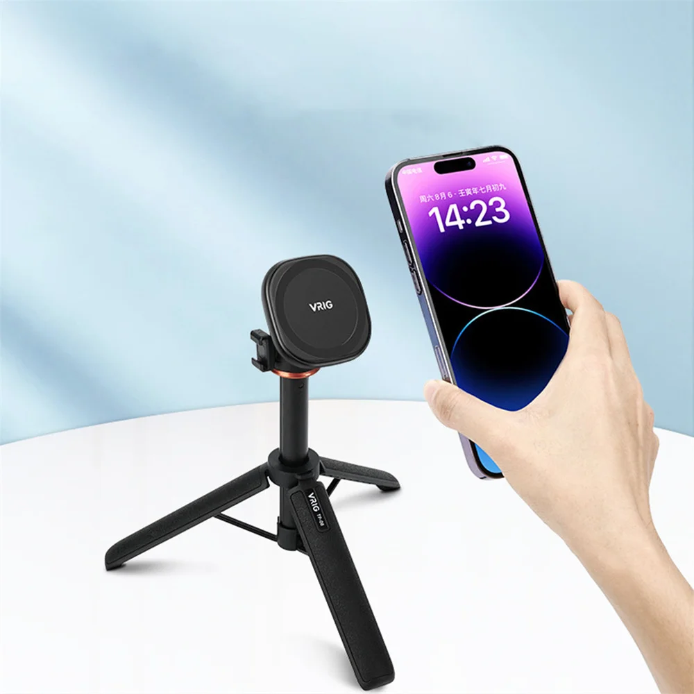 

New for Magsafe Magnetic Phone Holder with 1/4 Screw Tripod Mount Ballhead Selfie Stick Tripod Stand for iPhone 14 13 12 Phone