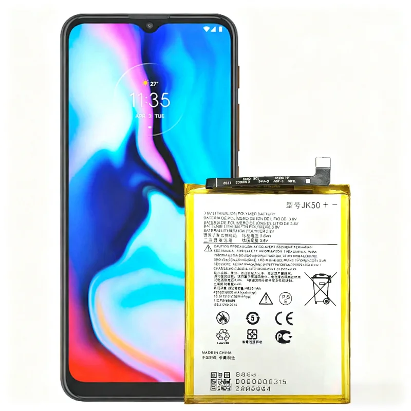 بطارية هاتف محمول بقوة 4850 مللي أمبير في الساعة JK50 لموتورولا G7 Power/One Power/E7 Plus/G9 Play/P30 Note XT1955 XT1942-1 Z3 XT1941 G30 + أدوات