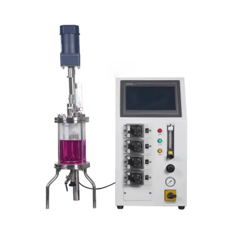 Ollital Bacterial Bioreactor for Microbial Cultivation and Fermentation CE Certified Laboratory Glass Bioreactor