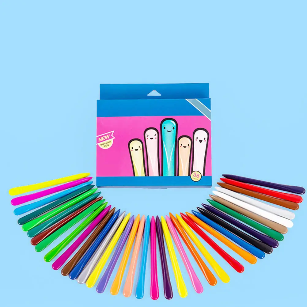 36-Piece Color Crayons Set for Kids – Bright Art Supplies for Preschool Learning and Craft Activities