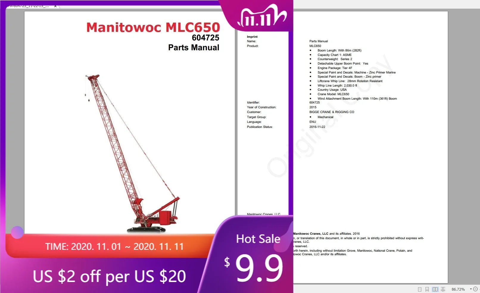 

AutoCD Manitowoc Grove Cranes Все модели Обновленные 2021 [12.2020] Запасные части Руководство PDF DVD