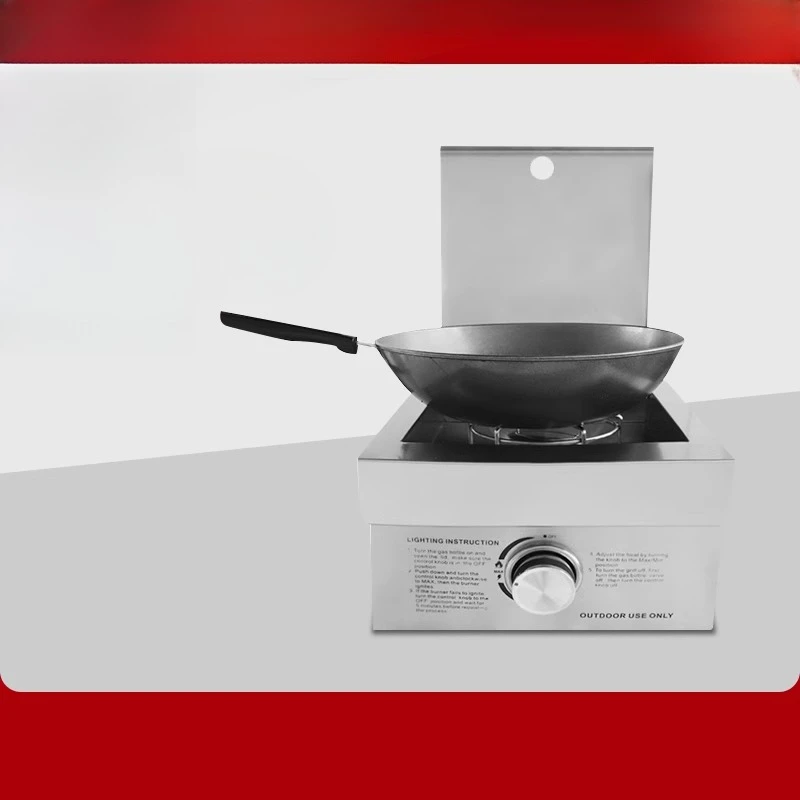 موقد غاز مدمج، كاسيت فناء منزلي من الفولاذ المقاوم للصدأ بدون دخان، جانب صيني صغير #1