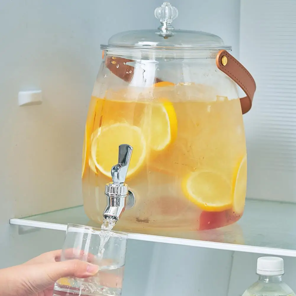 Hervidor de agua de 3L/5L con grifo, dispensador de bebidas, jugo frío, limonada, cubo de bebidas, tanque de almacenamiento de líquidos, organizador de nevera para exteriores