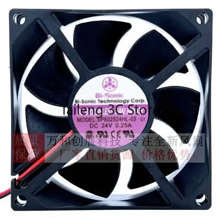 New CPU Fan for Bi-Sonic SP802524H-03 24V 0.21A 8CM 8025 Frequency Converter Cooling Fan 80x80x25mm