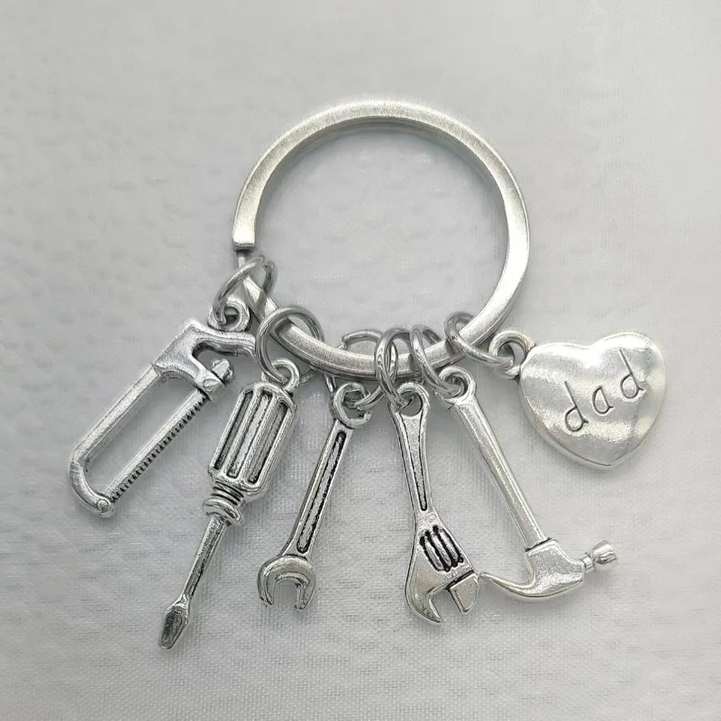 New keychain screwdriver, electric saw, wrench, father's tool, keychain, Father's Day gift