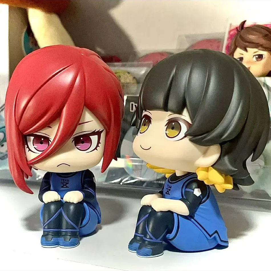 Auf Lager 10cm Blue Lock Anime Figur Look Up Isagi Yoichi/Nagi Seishiro Actionfigur Bachira Meguru Sammlermodell Puppe Spielzeug