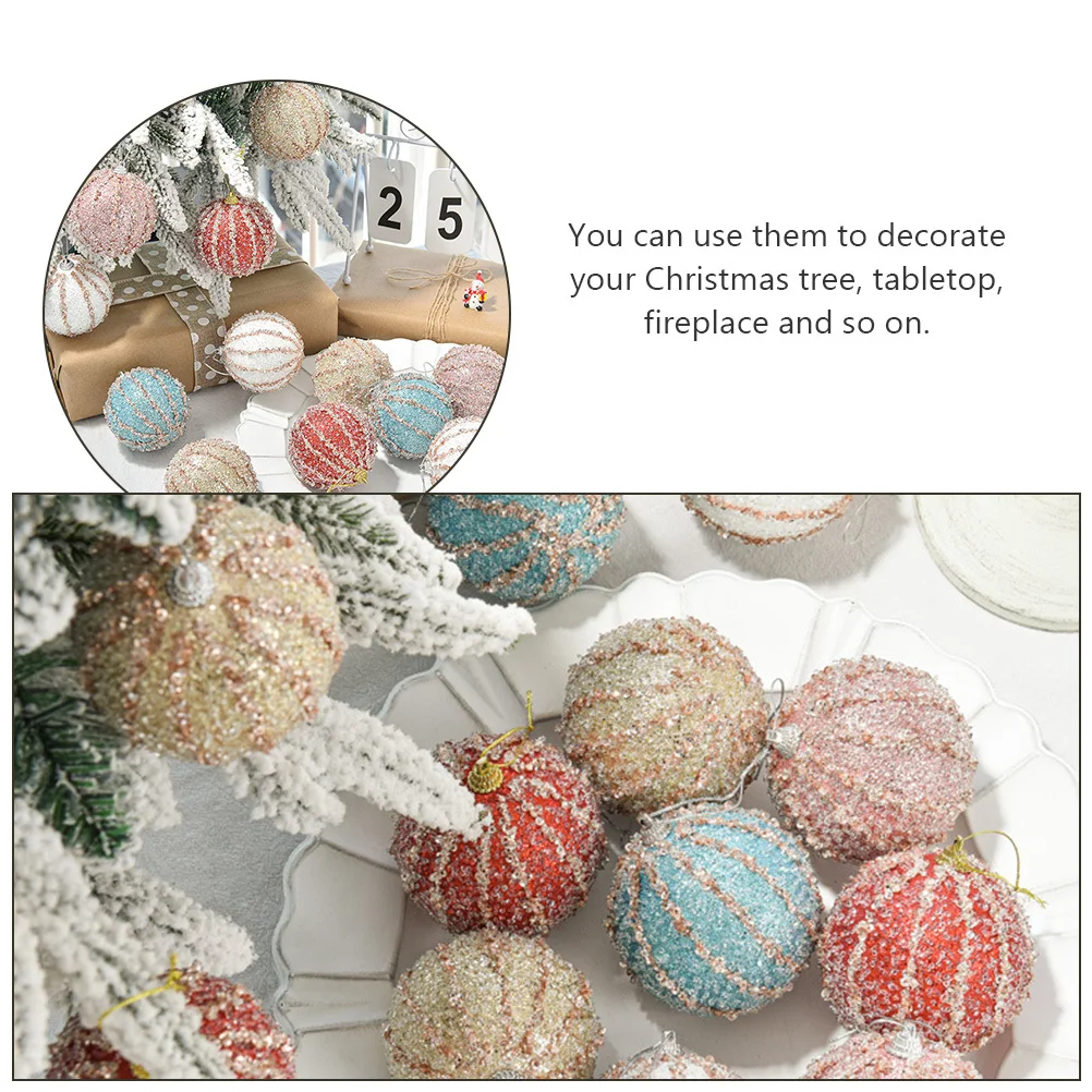 

6Pcs Xmas Tree Balls Ornament Christmas Tree Decorations Chic Fashion Photo Prop Gift Xmas Party Ornament Christmas Decors