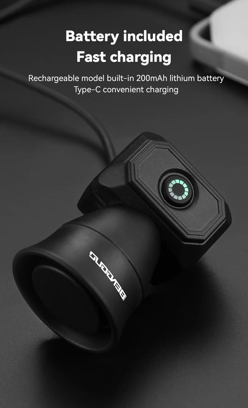 Fahrrad Elektrische Glocke MTB Mountainbike Glocke 120dB USB Lade Super Laute Glocke Radfahren Warnung Sicherheit Ring Wasserdicht Alarm – Detail 6