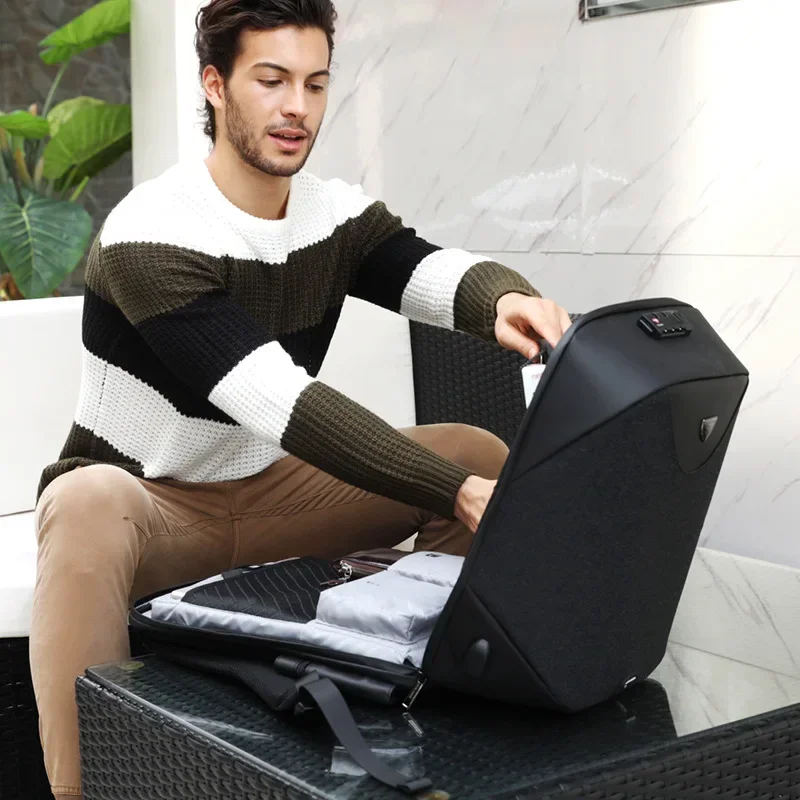 Anti-Theft Backpack Fashion Men's Backpack 15.6 Inch USB Charging Laptop Backpack 2022 Teen Men's School Business