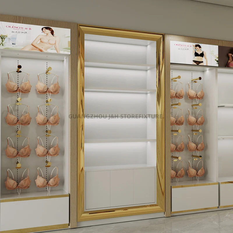 customized.Classic quality underwear store display stand retail showcases lingerie shop steel rack showroom luxury desi