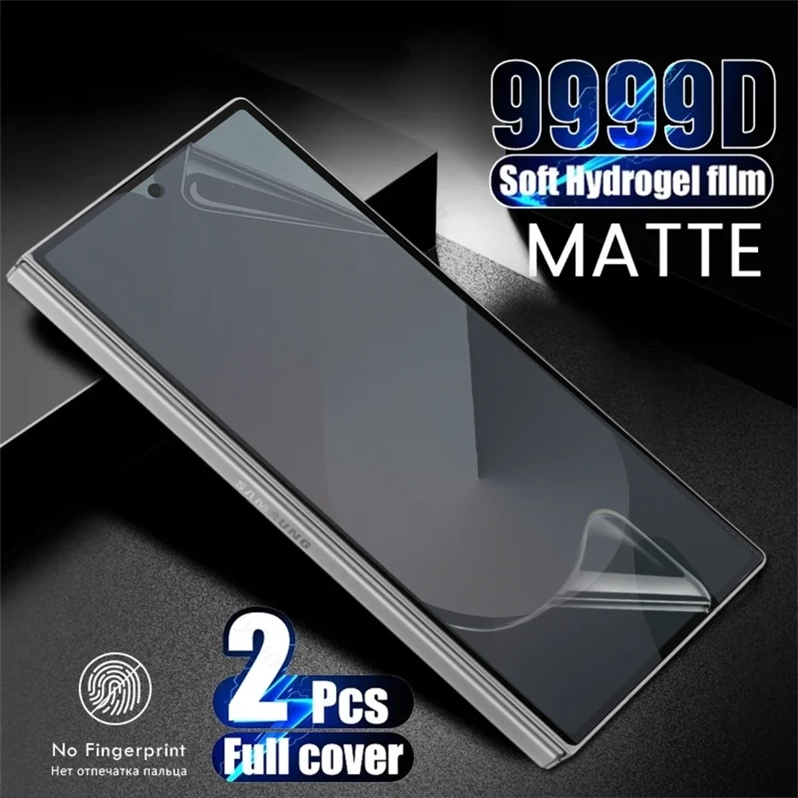 2Pcs Frosted Matte Hydrogel Film Screen Protector Case For Samsung Galaxy Z Fold6 5G Sumsung Sansung Fold 6 Z6 ZFold6 Not Glass