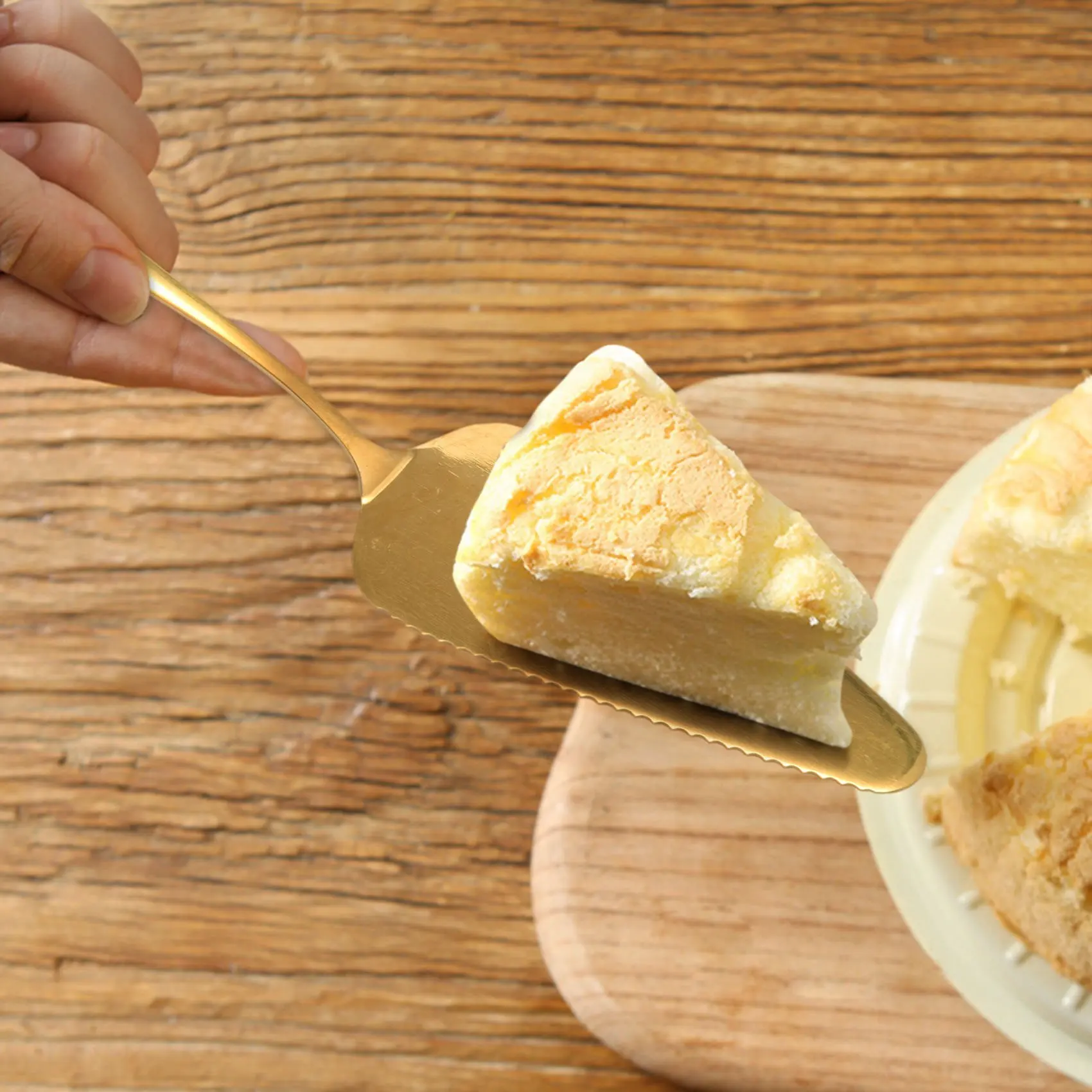 خادم فطيرة الكيك الذهبي، سكين كعكة الزفاف ومجموعة الخادم، قطعتين GSY