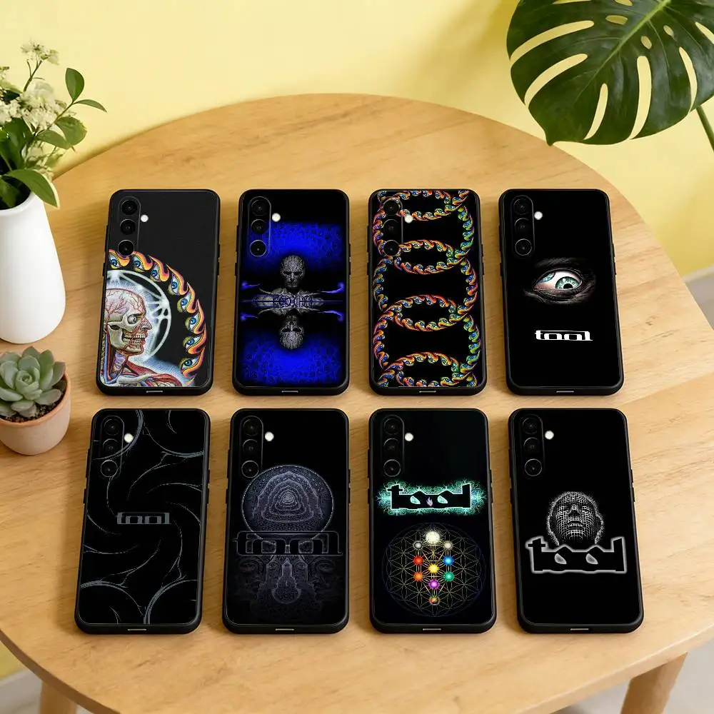 T-Tool S-Schism Band Phone Case Black Silicone Soft For Samsung Galaxy A73,A72,A71,A70,A53,A52,A51