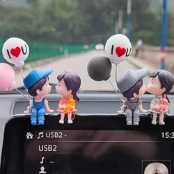 Cartoon Couple Doll Balloon Decoration Car Rearview Mirror Ornament Office Decoration Girlfriend Gift