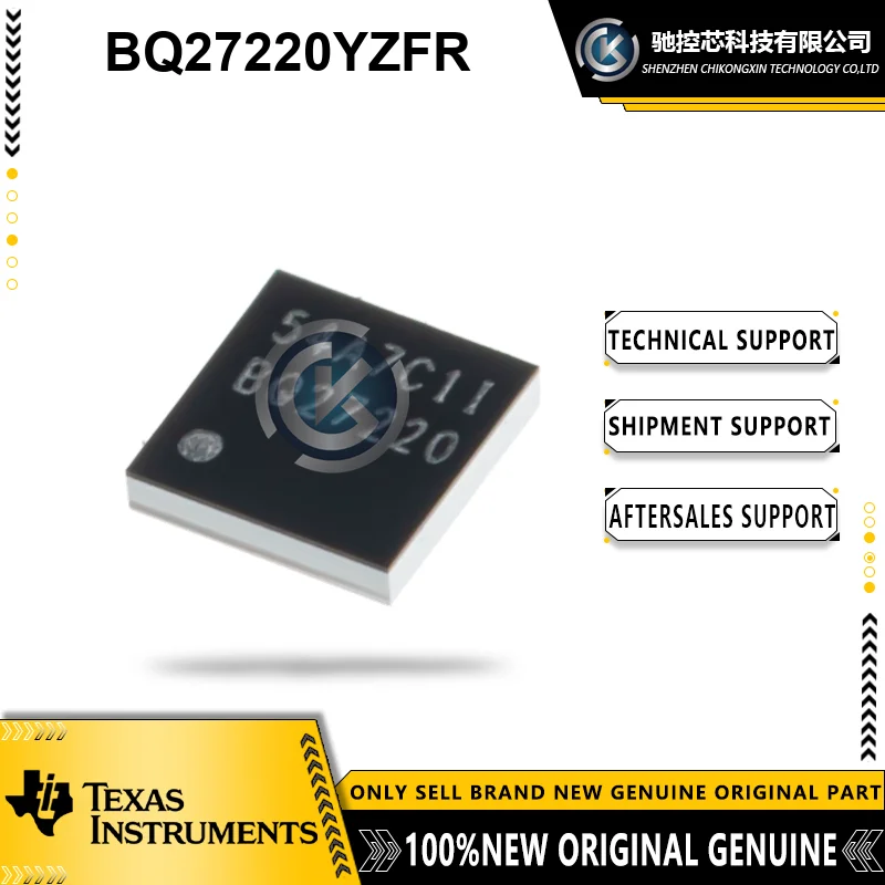 BQ27220YZFR Texas Instruments Jauge de niveau de charge pour batterie Li-Ion monocellulaire CEDV I2C faible consommation 50µA DSBGA-9