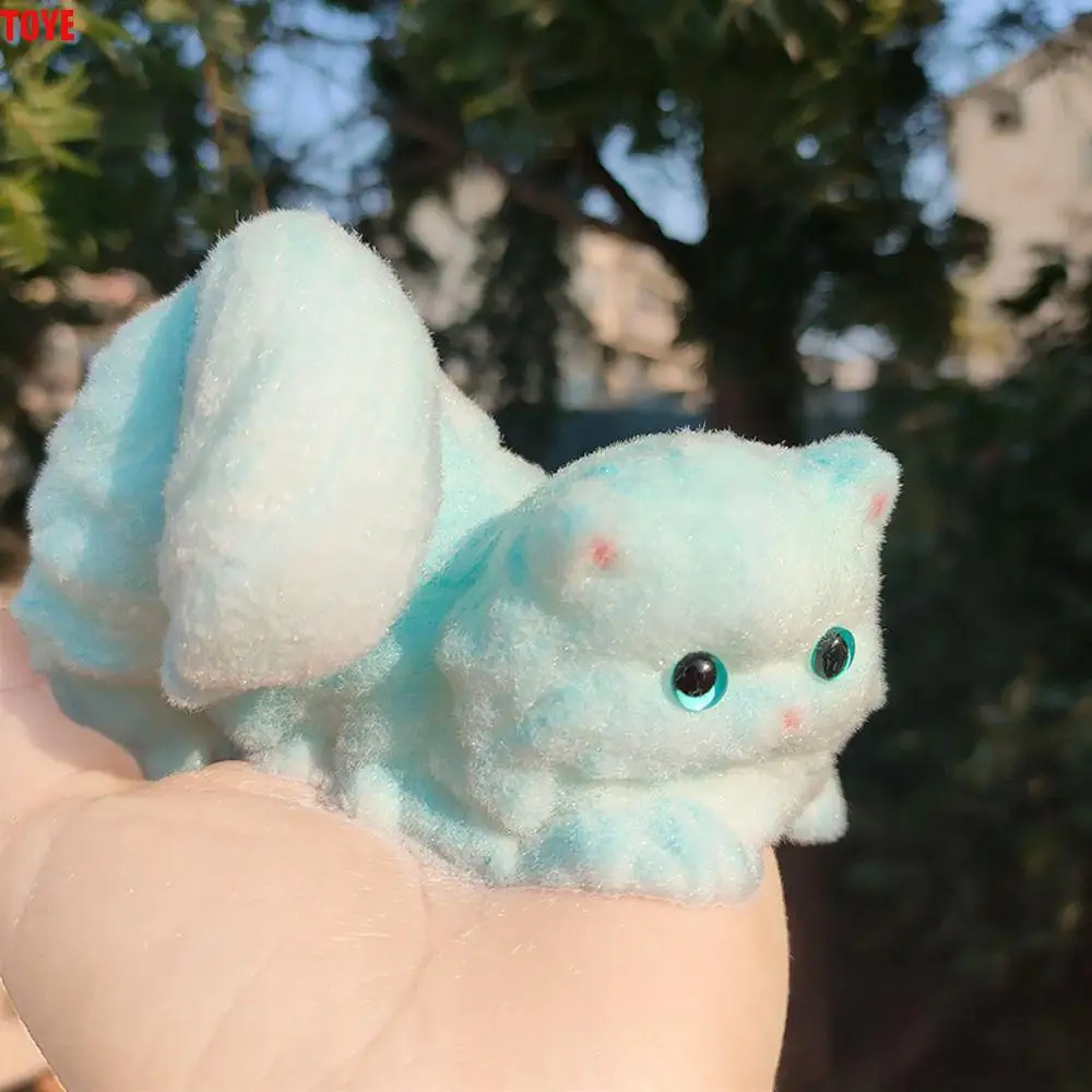 Cute Slow Rebound Persian Cat Doll Squeeze Toy Silicone Animal Simulation Cat Squeeze Toys Colorful Soft Cat Fidget Toy Adults