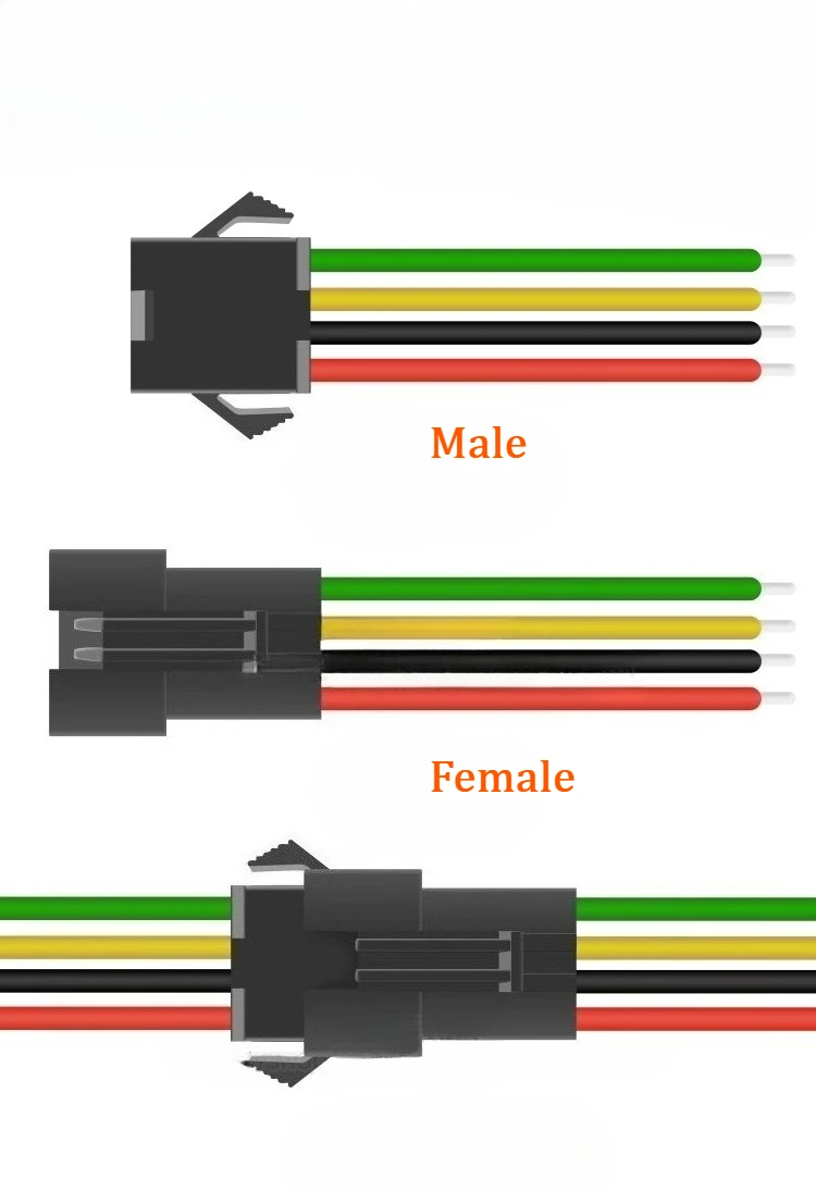 SM2.54 22AWG Cable 2/3/4/5/6-12Pin Plug Socket Male Female 10/15/20/30/50cm Connector LED Strip Light Adapter Wire Harness - view 4