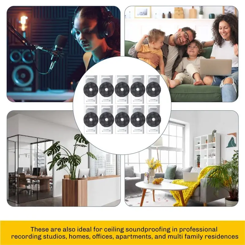 【BIG SALE】200 Pack Soundproofing Mounting Clip Sound Isolation Clips For Recording Studio Acoustical Equipment For Wall Ceiling