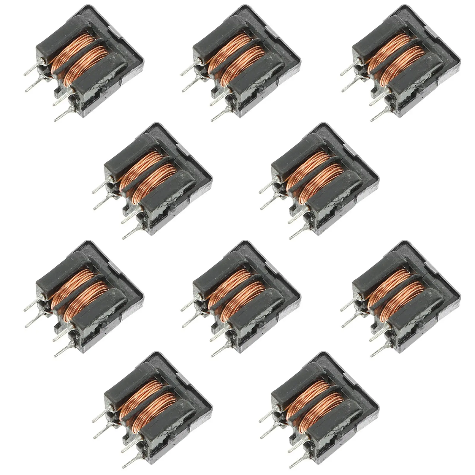 

10Pcs Common Mode Inductor Filter Uu9.8 7x8mm 5Mh Robust Metal Plastic Body High Efficiency Low Magnetic Leakage for Pcb
