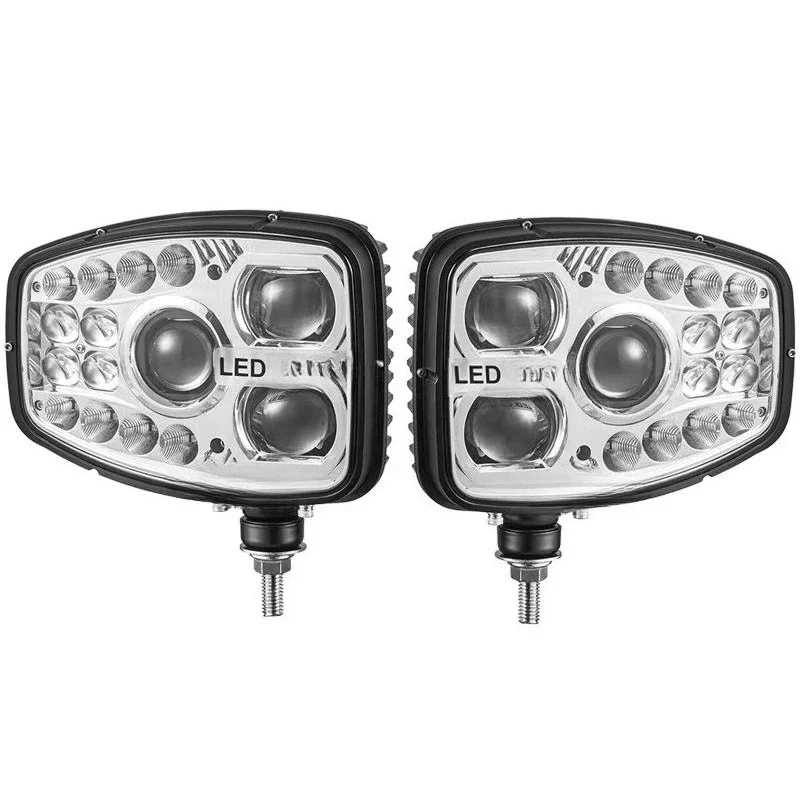 9 Light Emitting Diode Snowplow Headlights High Near Fog Steering Signal Lights Loader Tractor Light Emitting Diode Combination