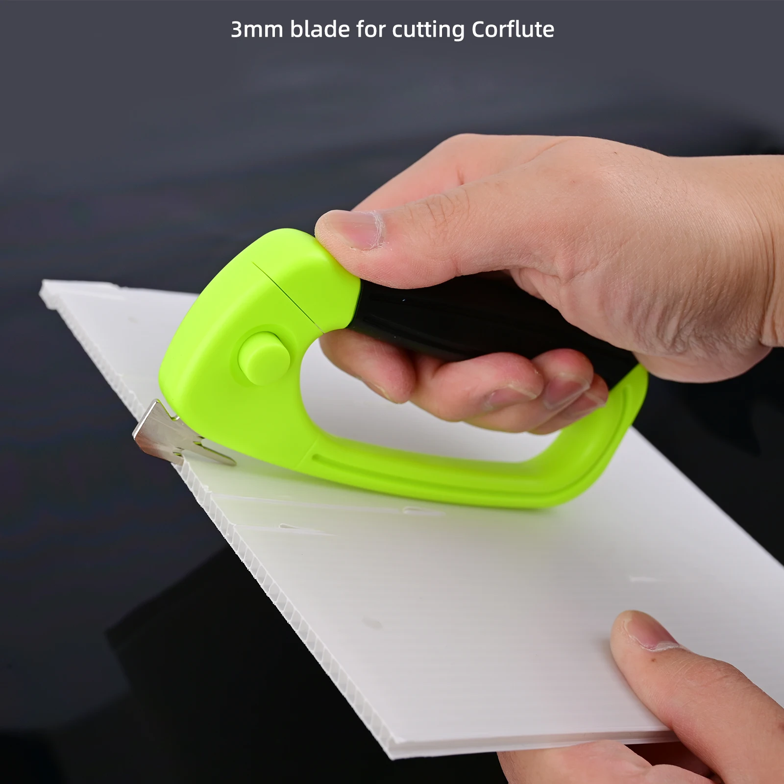 FOSHIO Plastic Slitting Knife For 3mm/5mm Thick Hollow Board PP Corrugated Sheet Cutting Model Plate Handmade DIY Cutter Tool