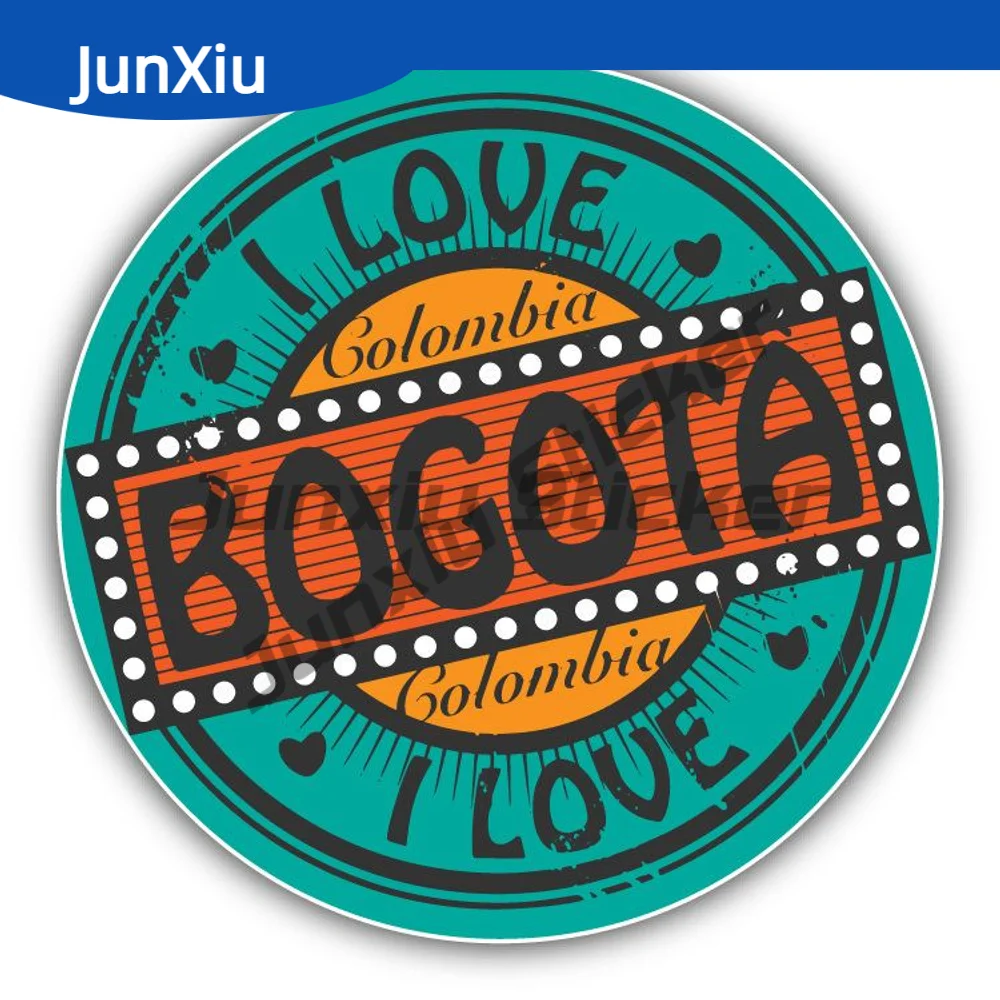 

I Love Bogota Colombia Travel Stamp Sticker Car Front Windshield Bumper Truck Electric Scooter Yacht Decorative Deca Outdoor Pvc