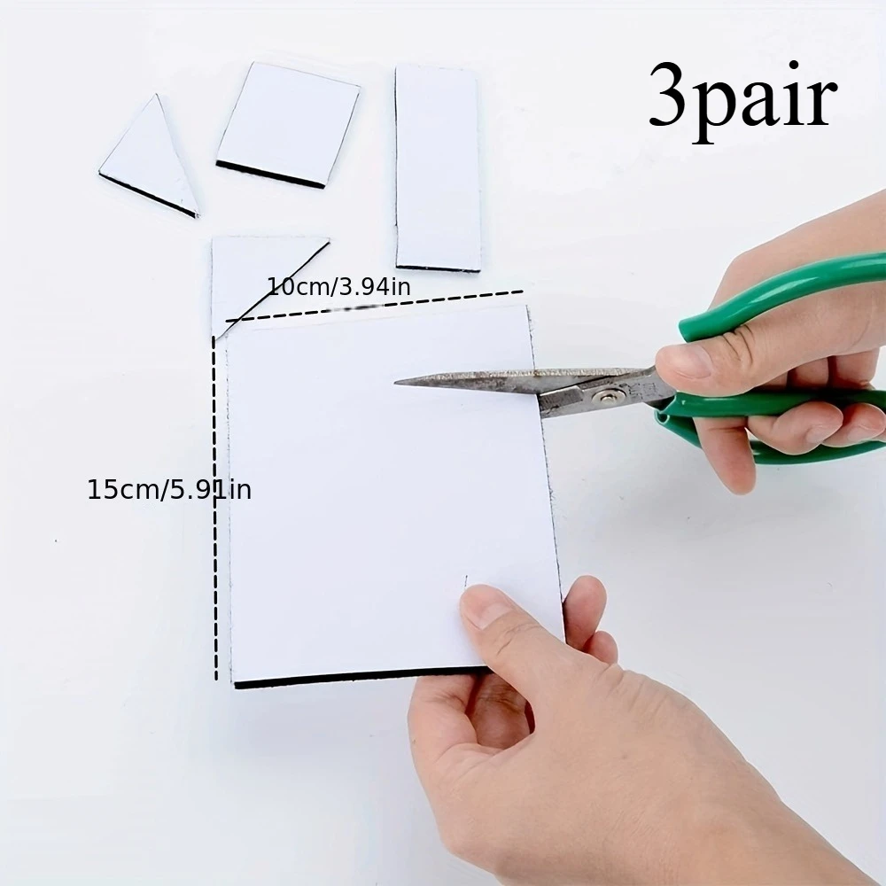 3pair Upgraded Hook And Loop Tape Double Sided Adhesive Strips Mounting Adhesive Fasteners Carriers for Outdoor Home School