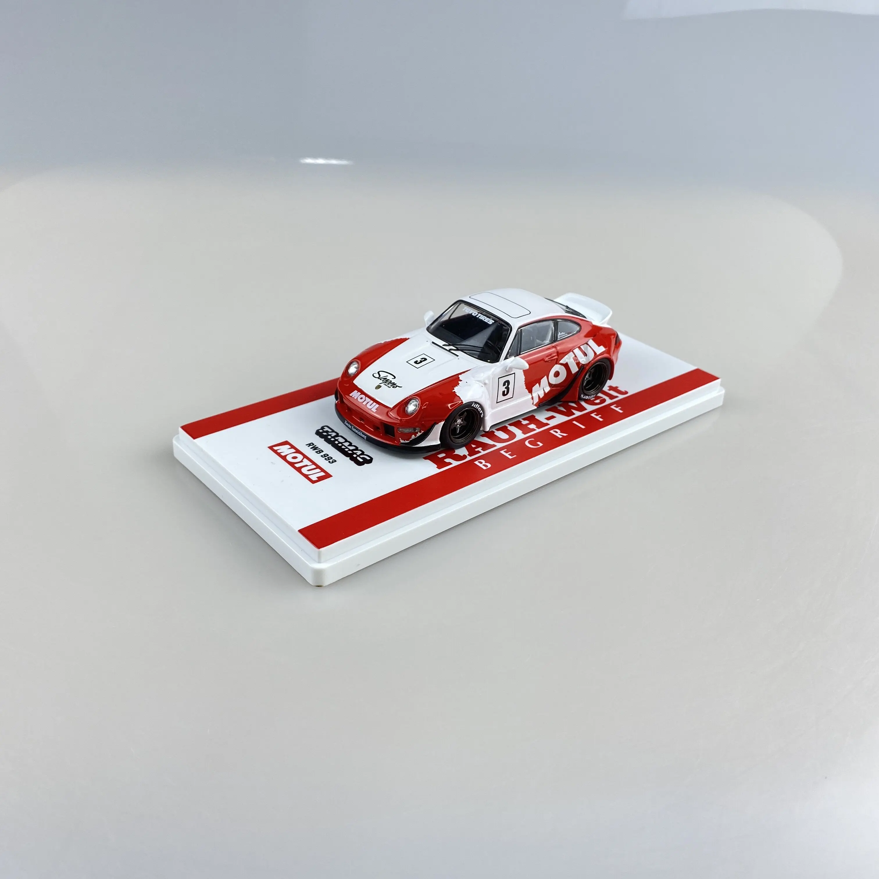 Diecast Tarmac Works 1:43 Scale Porsche RWB 993 Motul Alloy Car Model
