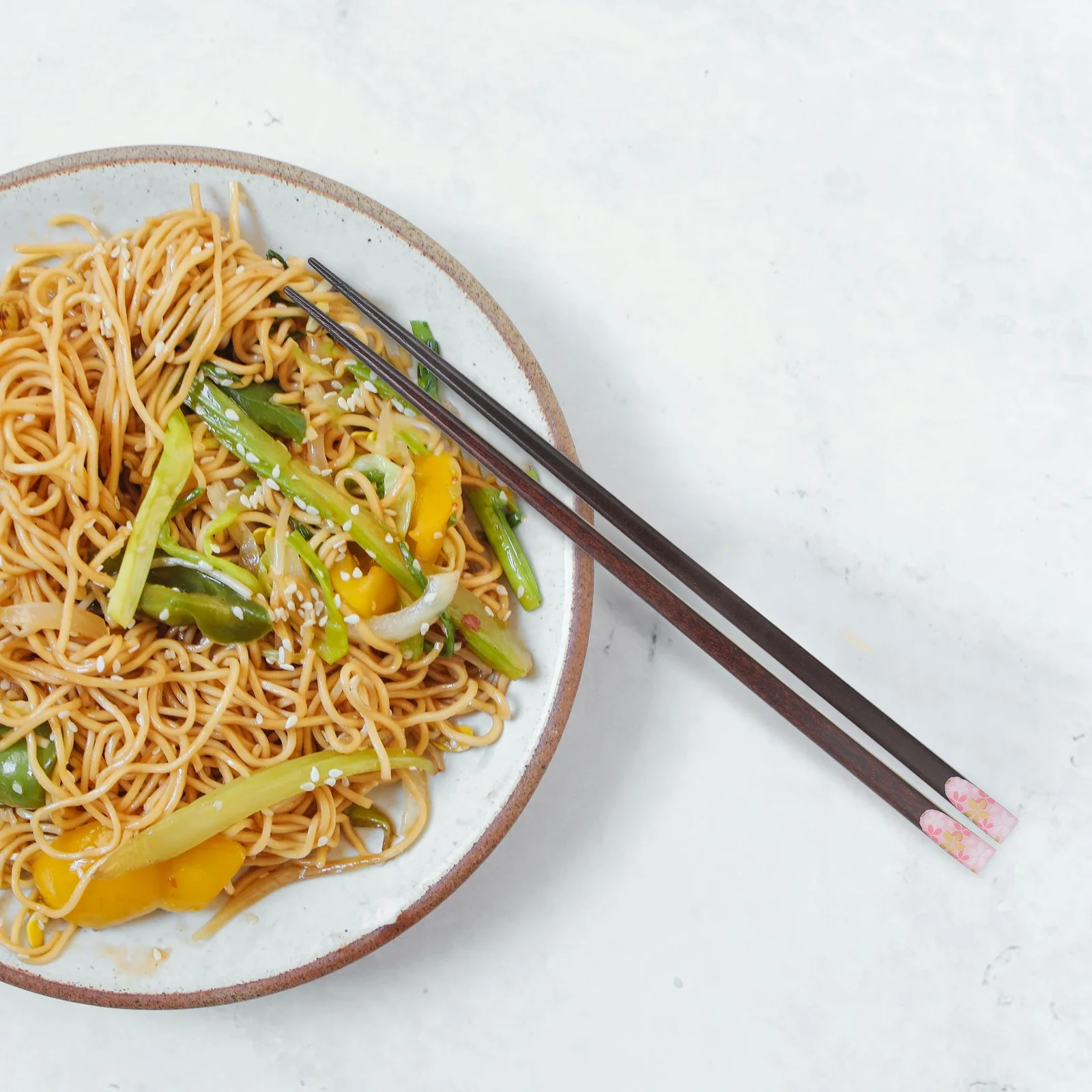 

5 Pairs Dishwasher Safe Wooden Chopsticks Set Reusable Ceramics Home Printed Child Fancy